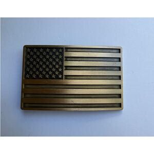American Flag USA Flag Bronze Belt Buckle
